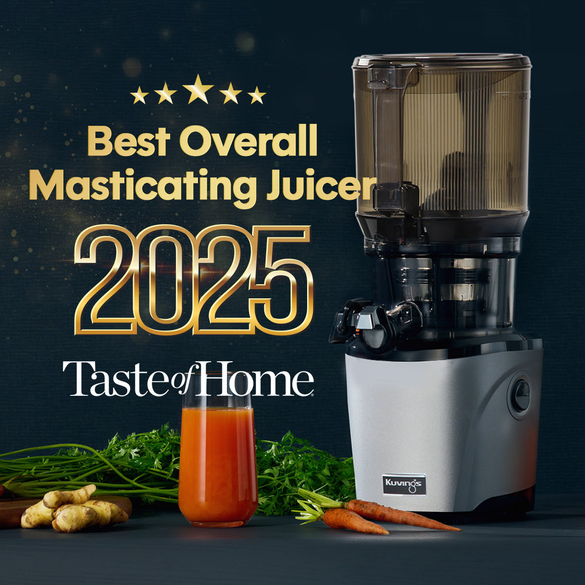 Kuvings AUTO10S Named "Best Overall Masticating Juicer 2025"