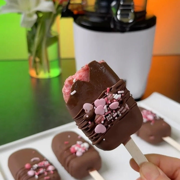 Homemade Strawberry Chocolate Ice Cream